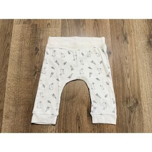 Rae Dunn Baby Magenta pants, Infant 6-9M, White Black, Bunny Carrots Flowers